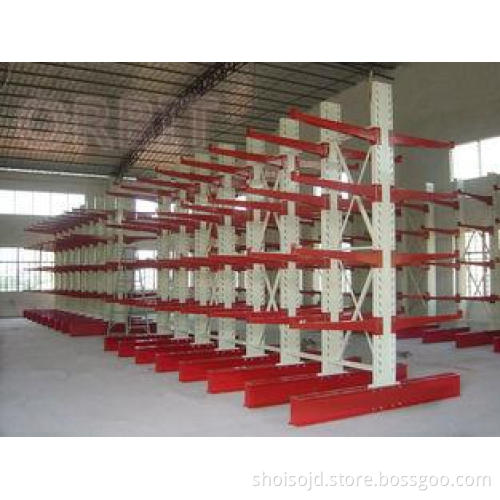 Long Goods Handling Cantilever Shelving For Timber , Pipe ,